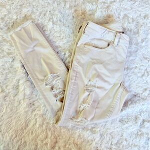 American Eagle Outfitters Super Stretch Distressed Jeggings Size 8 Short